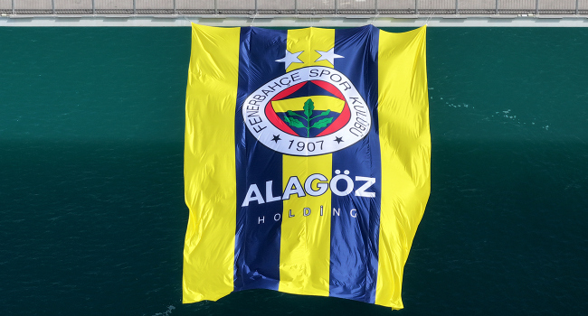 Fenerbahçe Alagöz bayrağı Yavuz Sultan Selim Köprüsü'nde Görseli