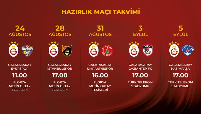 Galatasaray ve Fenerbahçe'nin hazırlık maçları ne zaman?