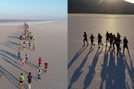 Tuz Gölündeki maratondan harika kareler