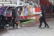Süper Lig maçına yağış engeli
