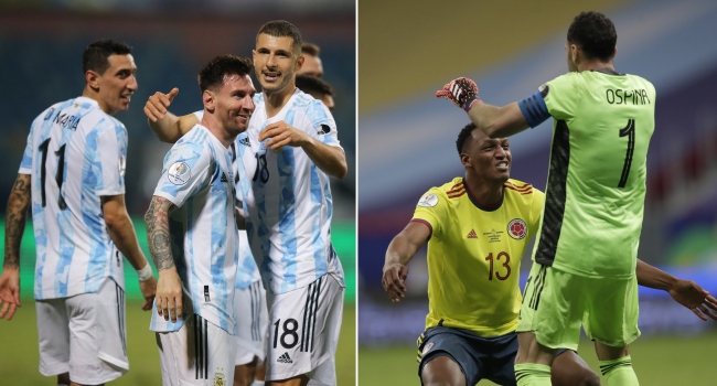 Copa Americada son iki yarı finalist Arjantin ve Kolombiya