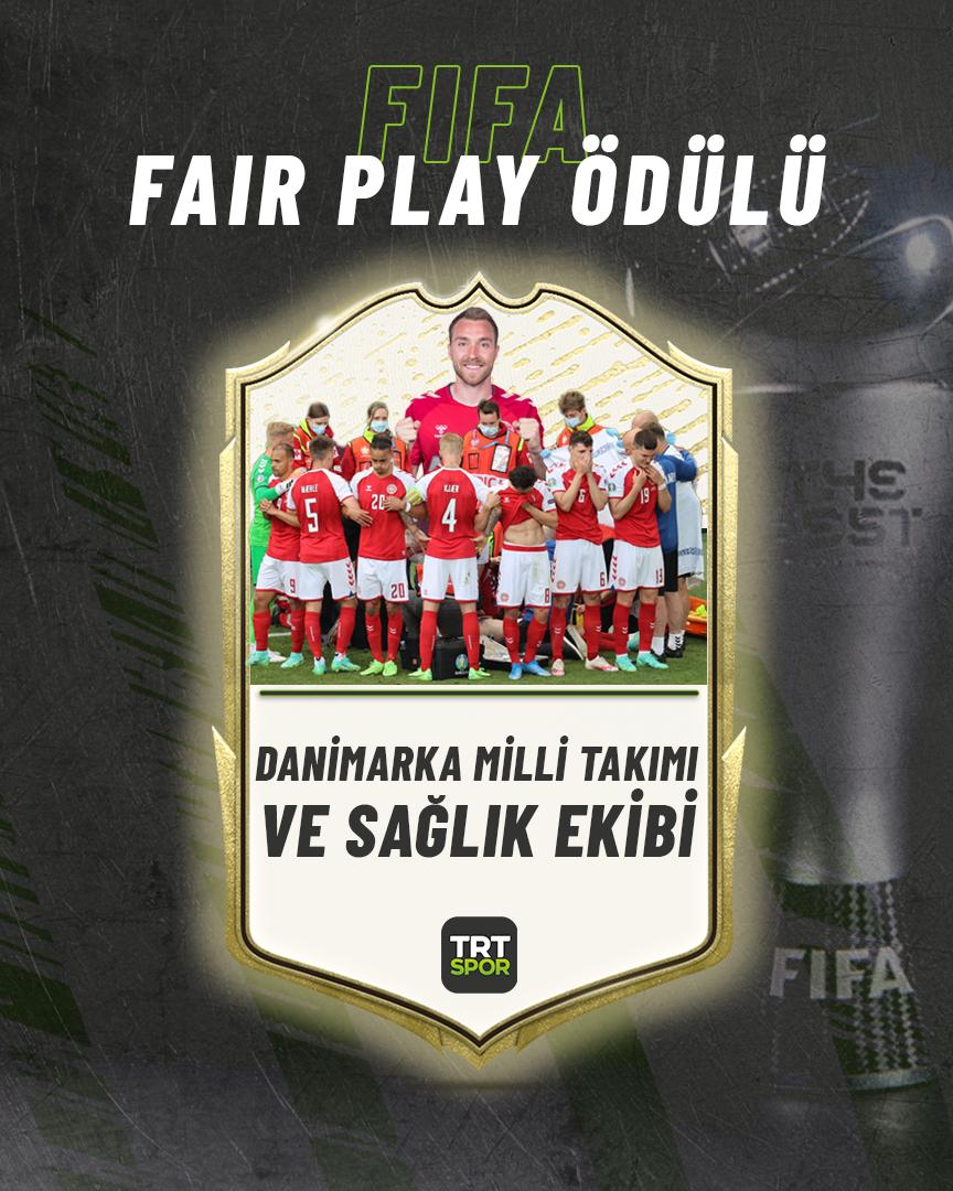 FIFA Fair Paly ödülü Danirmarka Milli Takımı ve sağlık ekibinin