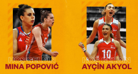 Mina Popovic ve Ayçin Akyol Galatasaray'da