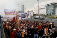 Galatasaray taraftarı TFFyi protesto etti